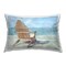 Distant Sailboat View Design by Noah Bay Outdoor Printed Pillow